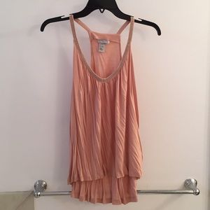 Tank top racer back with sparkle detail